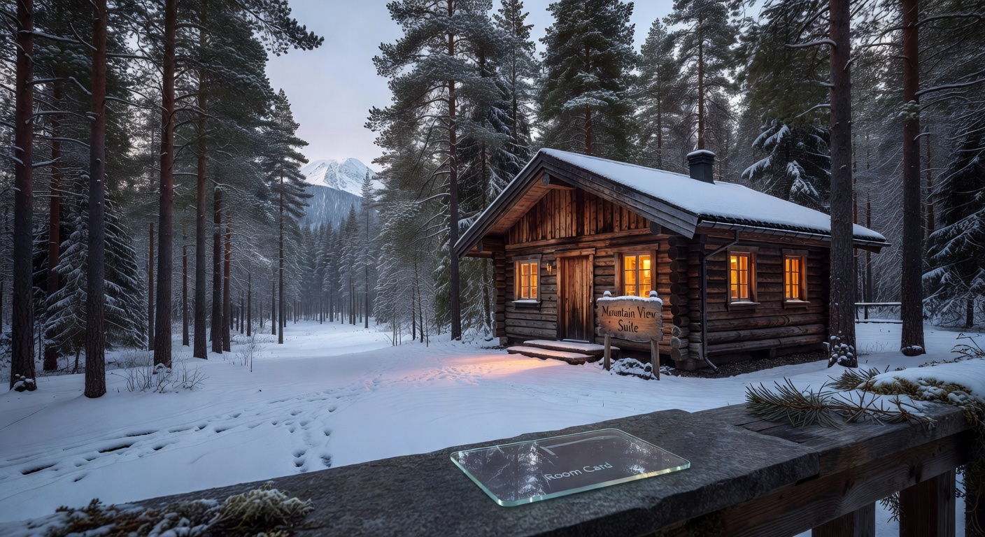 Cozy Forest Cabin surrounded by pine trees
